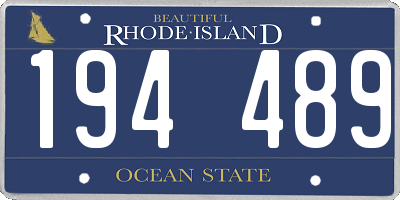 RI license plate 194489