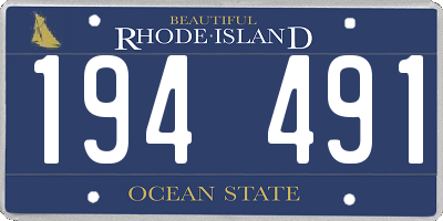 RI license plate 194491