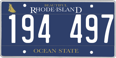 RI license plate 194497