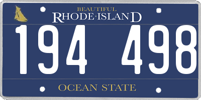 RI license plate 194498