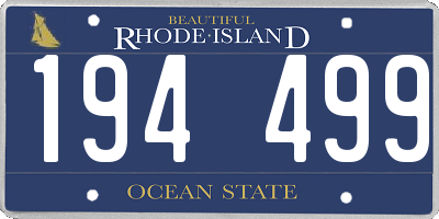 RI license plate 194499