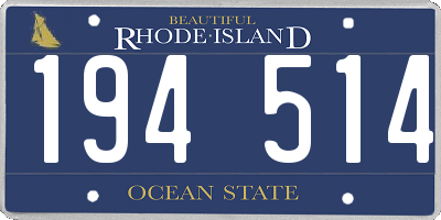 RI license plate 194514