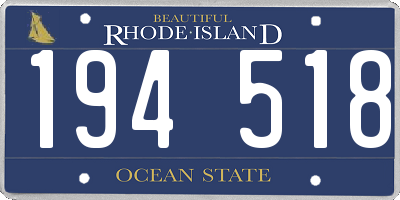 RI license plate 194518