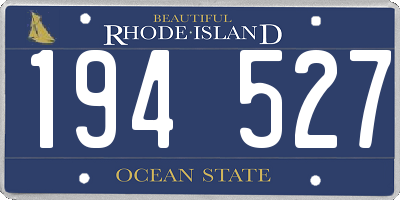 RI license plate 194527
