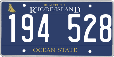 RI license plate 194528