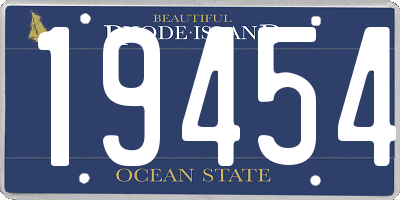 RI license plate 19454