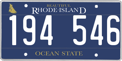 RI license plate 194546