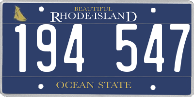 RI license plate 194547