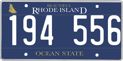 RI license plate 194556