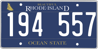 RI license plate 194557