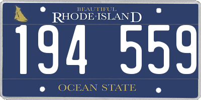 RI license plate 194559