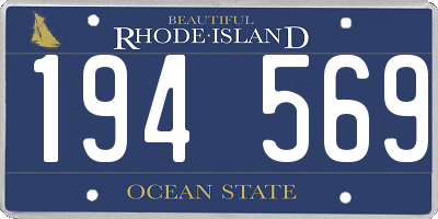 RI license plate 194569
