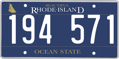 RI license plate 194571