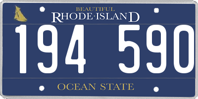RI license plate 194590