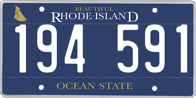 RI license plate 194591