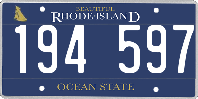 RI license plate 194597