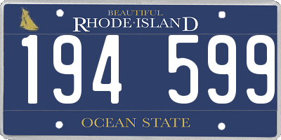 RI license plate 194599