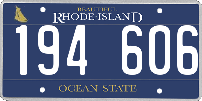RI license plate 194606