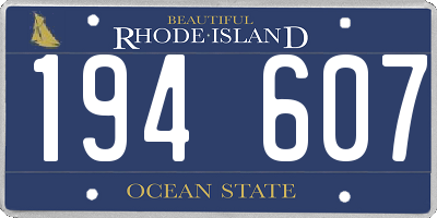 RI license plate 194607