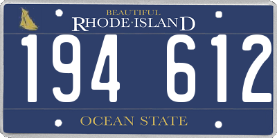 RI license plate 194612