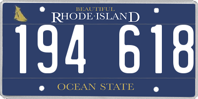RI license plate 194618