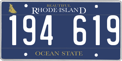 RI license plate 194619