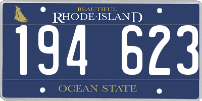 RI license plate 194623