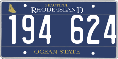 RI license plate 194624