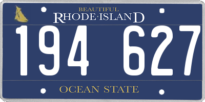RI license plate 194627