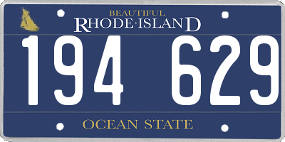 RI license plate 194629