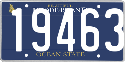RI license plate 19463