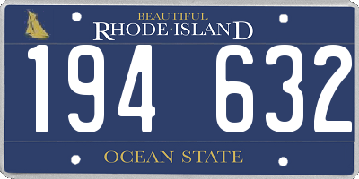 RI license plate 194632