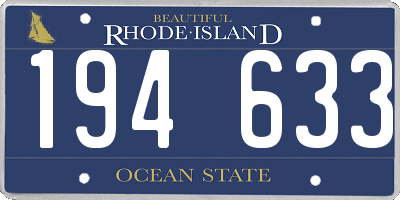 RI license plate 194633