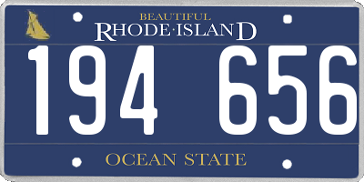 RI license plate 194656
