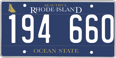 RI license plate 194660