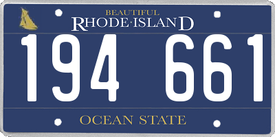RI license plate 194661