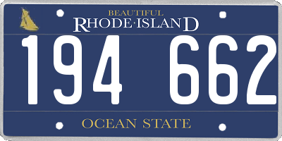 RI license plate 194662