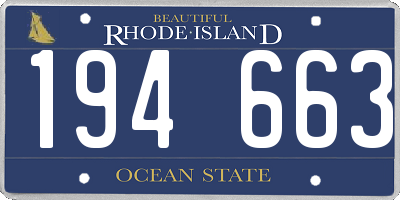 RI license plate 194663