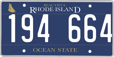 RI license plate 194664