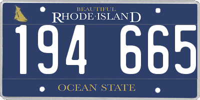 RI license plate 194665