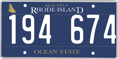 RI license plate 194674