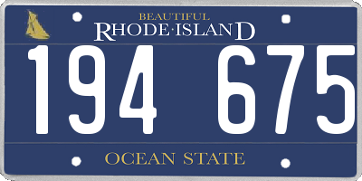 RI license plate 194675