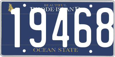 RI license plate 19468