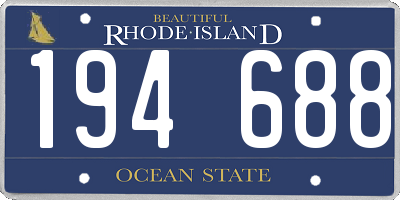 RI license plate 194688