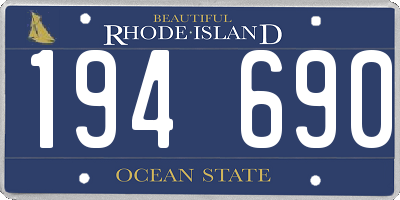 RI license plate 194690