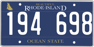 RI license plate 194698