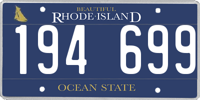 RI license plate 194699