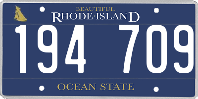RI license plate 194709