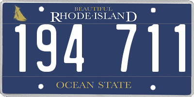 RI license plate 194711