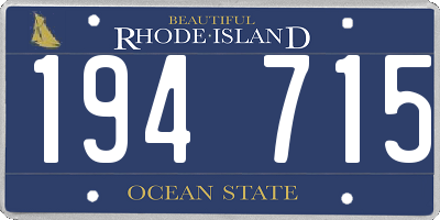 RI license plate 194715